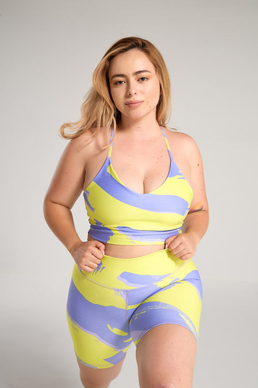 Set Juana Shorts + Top azul bebe